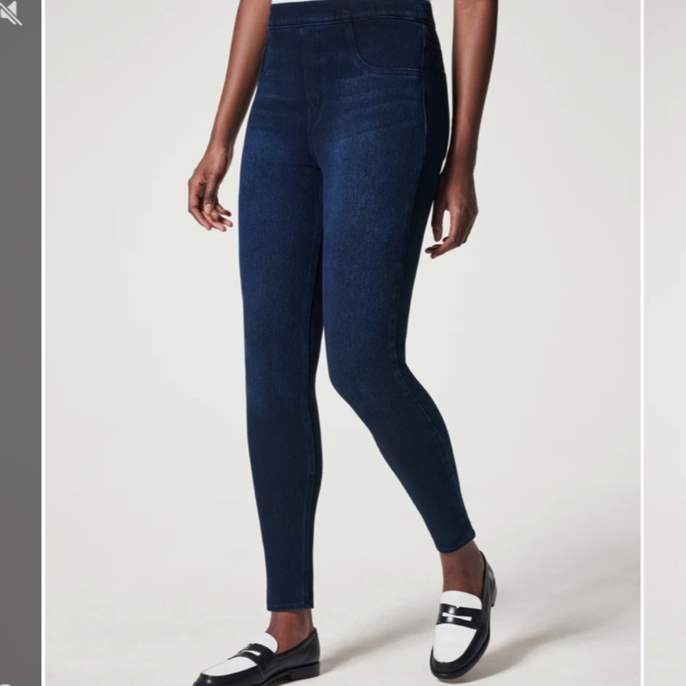 SPANX Blue Skinny Jeans Stretchy Fit Jean-ish Leggings